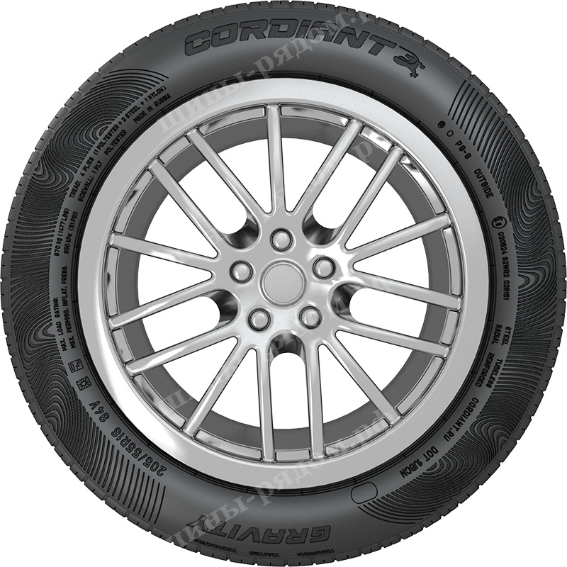 Боковина покрышки. Легковые шины Cordiant Gravity 205/50R17