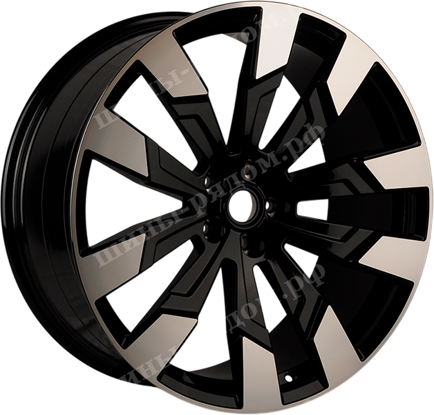 gloss black machined. 