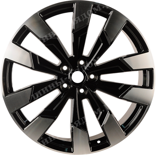 gloss black machined. 