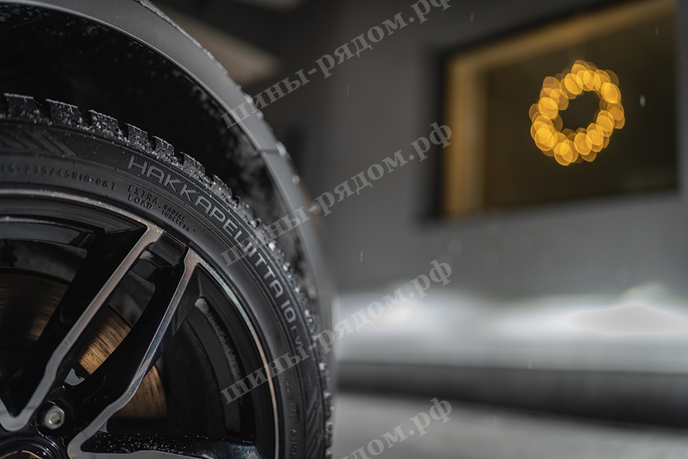 Покрышка установлена на машину 