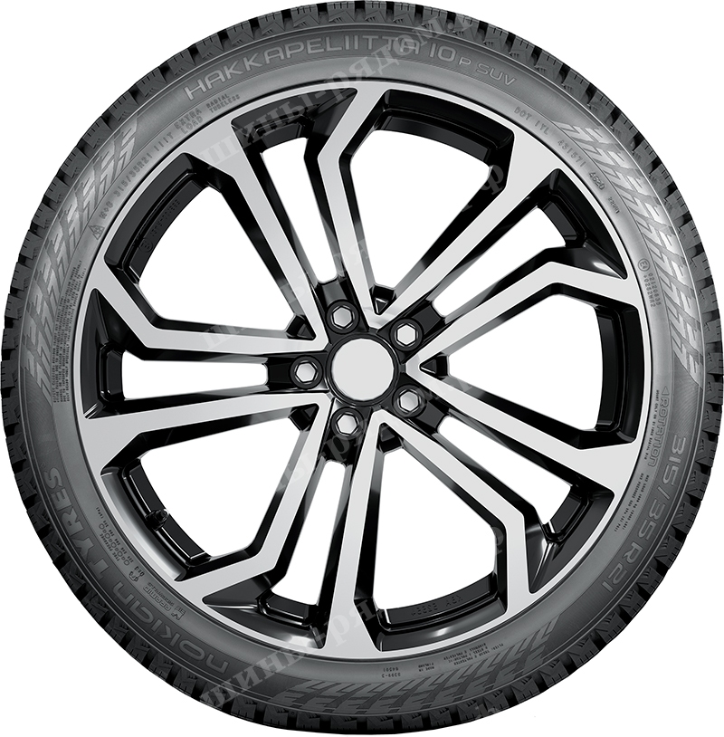 Покрышка, собранная на диск, в SUV исполнении. Легковые шины Nokian Hakkapeliitta 10p 215/65R16